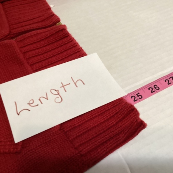 Ralph Lauren Black Label Sweater Size Small Red Preppy Cotton Turtleneck Sporty - Picture 9 of 9